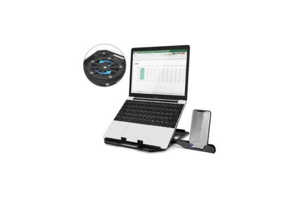 Nathan Adjustable Multi-Angle Swivel Laptop Stand and Mobile Phone Pad