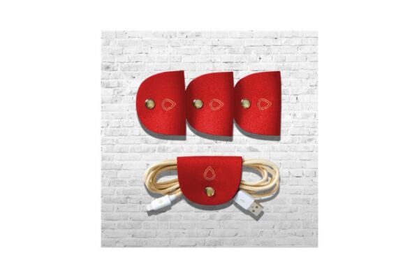 Calvero Cord Organizer Gift Set Includes 4 Pieces of Cord Organizers in Vegan Leather Material