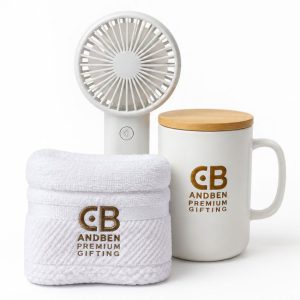 Enchanted Outdoor Adventure Gift Set Includes Hand Fan, Towel, and Ceramic Mug