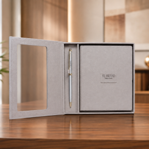 Sicogon Desk Essentials Gift Set Includes Journal and Pen in a Soft Box