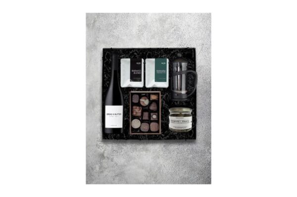 Alfredo Gourmet & Lifestyle Gift Set Includes, Coffee & Tea Packs (Small), Wine Bottle, Box of Assorted Chocolates, Penn's Gourmet Tinapa Jar, Small Coffee Press