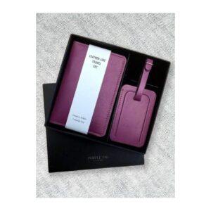 Ragazza Leather-Like Travel Set Includes, A5 journal with Luggage Tag in Vegan Leather
