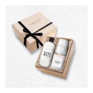 Celestia Pampering Gift Set Includes, Hand Wash, Hand Towel & Scented Candle in a Gift Box of Choice