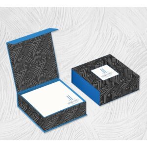 Personalized Desktop Memo Pad in a Rigid Soft Box | 4 x 4 Inches