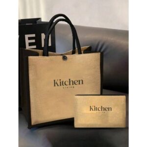 Pandora Custom Logo Linen Tote Bag with Purse