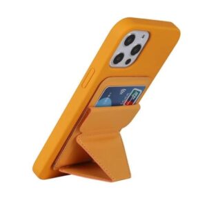 Reno Magnetic Foldable Phone Stand & Card Holder in Vegan Leather