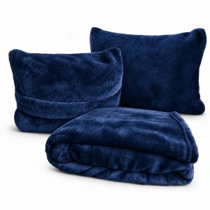 Belinda Polar Fleece Travel Blanket with Feet Cover