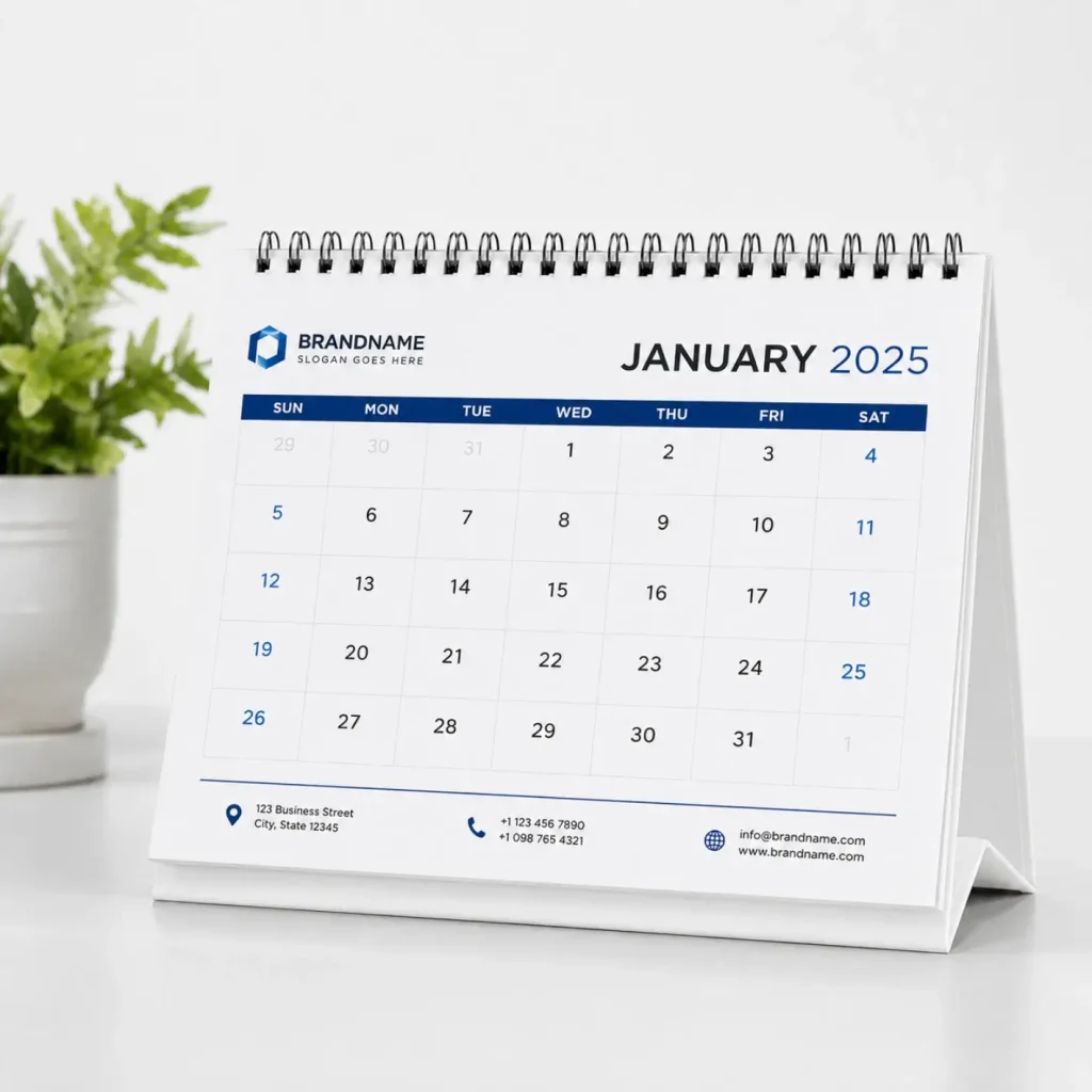 Custom Desk Calendar