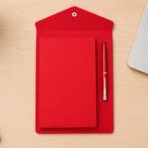 Austen Envelope Notebook in Vegan Leather with Pen