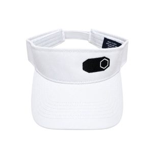Drift cotton twill visor with pre-curved brim and adjustable strap