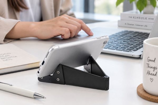 Prismo Foldable Mobile Stand in PP+TPR Material