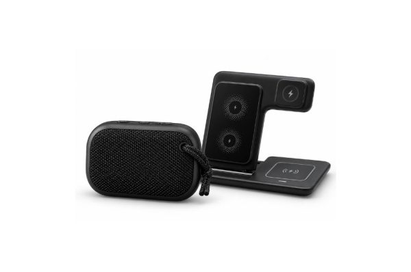 StrataTech Gift Set Includes Wireless Bluetooth Speaker and Wireless Charger StrataTech Gift Set Includes Wireless Bluetooth Speaker and Wireless Charger
