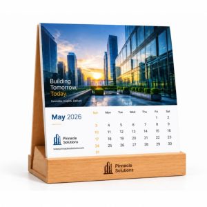 Custom Image Led Wood Stand Calendar - Signature
