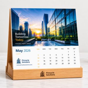 Custom Image Led Wood Stand Calendar - Signature Creative