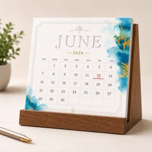 Custom Wood Stand Calendar - Signature Plus