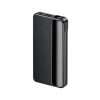 Glitch 10,000mAh Power Bank with Built in Type C and Lightning Cables Black 10,000mAh power bank with front display area and charging ports