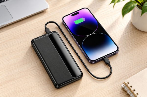 Glitch 10,000mAh Power Bank with Built in Type C and Lightning Cables
