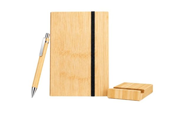 Nube Bamboo Notebook, Pen and Phone Stand Gift Set Nube Bamboo Notebook, Pen and Phone Stand Gift Set